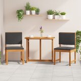 vidaXL Antracit Drvo bagremove i jastučići od poliestera Srednje | shoptok.hr