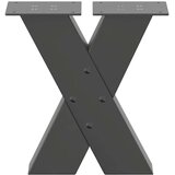  Noge za klubsko mizico v obliki črke X, 2 kosa, antracitne, 30 x (30-31) cm, jeklo, (22123669) | Shoptok.si