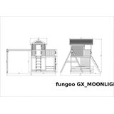 Fungoo set MOONLIGHT s toboganom - drveno dječje igralište | shoptok.hr