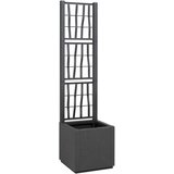 vidaXL Tamno Sivi Vrtni Sadič s Rešetkom - 36x36x140 cm | shoptok.hr