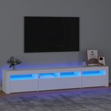 vidaXL TV ormarić s LED svjetlima bijeli 210x35x40 cm Cijene