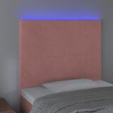  LED uzglavlje ružičasto 90x5x118/128 cm baršunasto | Eponuda.com