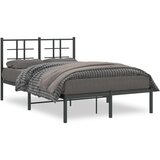 Metalni Kovinski posteljni okvir z vzglavjem črn 120x190 cm | Shoptok.si