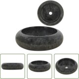 The Living Store Umivalnik 40x12 cm marmor črn - Umivalnik, (21744770) Cene