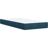 Box spring krevet s madracem tamnoplavi 90x200 cm baršunasti | shoptok.hr