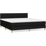  S oprugama i madracem crni 160x200 cm od tkanine | shoptok.hr