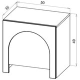  Noćni ormarić NIO kašmir/bež | Eponuda.com