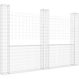  Gabionska košara U-oblika s 3 stupa 260 x 20 x 200 cm željezna | shoptok.hr