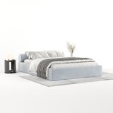 Maison de Rêve Svetlo siva oblazinjena zakonska postelja s prostorom za shranjevanje z letvenim dnom 140x200 cm Solvo – | Shoptok.si