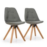 OneConcept Iseo stolica, dvodijelni set, tapecirana PP konstrukcija, drvo breze, sive boje | shoptok.hr