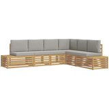  Set vanjskih sofa s jastukom 6 Komad Bijela i svjetlosiva | Eponuda.com