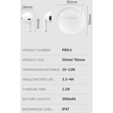  Bluetooth slušalice AirPhones Pro 6 HQ roze | Eponuda.com
