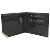 Fashion Hunters Black and dark brown horizontal men's wallet with an accent | Shoptok.si