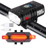  Set akumulatorske kolesarske svetilke 6 CREE LED + zadnja luč Cene