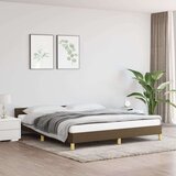  Posteljni okvir z vzglavjem temno rjav 140x200 cm blago, (20788586) Cene