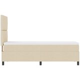  Krevet s opruga kutije s uzglavljem Krema 80 x 200 cm tkanina | shoptok.hr
