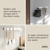 Umbra Mat bel stenski obešalnik iz masivnega bora 51 cm Flip – | Shoptok.si