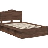 Konstrukcija postelje z vzglavjem Rjav hrast 120 x 200 cm, (5000102466) | Shoptok.si