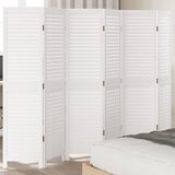 vidaXL Paravan 6-delni bel trden les pavlovnije | Shoptok.si