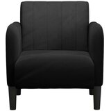 SOFA fotelja s naslonima za ruke crna 54 cm baršunasta | Shoptok.si