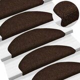  Prostirke za stepenice, samoljepljive, 20 kom., 65x21x4 cm, smeđe, poluokrugle, velike | shoptok.hr