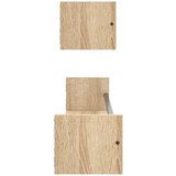 vidaXL Stenske police s prečkami 2 kosa sonoma hrast 80x16x14 cm | Shoptok.si