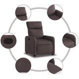  Naslonjač od tkanine tamnosmeđi | shoptok.hr