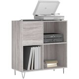 vidaXL Omarica za gramofonske plošče siva sonoma 84,5x38x89cm inž. les | Shoptok.si