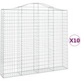  Lučne gabionske košare 10kom 200x30x180/200cm pocinčano željezo | shoptok.hr