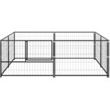  Kavez za pse crni 4 m² čelični | shoptok.hr