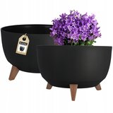 KADAX cvetlični lonec, sadilnik, pokrov, stojalo za rože, črn, okrogel 40 cm, + vložek, (5000350828) | Shoptok.si