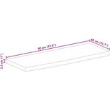 Stolna ploča 80 x 40 x 2,5 cm masivno drvo manga sa živim rubom | shoptok.hr