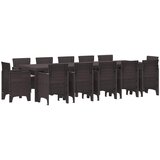  Vrtni set za objed s jastukom 13 pcs Smeđa i taupe Poli ratan | shoptok.hr
