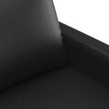 vidaXL Sedežna garnitura 2-delna z blazinami črno umetno usn | Shoptok.si