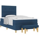 Postelja s vzmetnico in klopjo Modra 120x190 cm Tkanina, (22083795) | Shoptok.si
