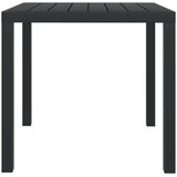  Vrtni stol crni 80 x 80 x 74 cm aluminijum i WPC | Eponuda.com