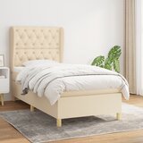 The Living Store Box spring postelja z vzmetnico krem 80x200 cm blago - Box Spring Postelja, (21514004) | Shoptok.si