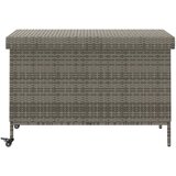  Vrtna kutija za pohranu s kotačima siva 110x55x73 cm poliratana | shoptok.hr