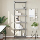 vidaXL Regal za knjige 6 razina siva boja hrasta 60x30x188 cm drveni Cijene