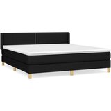 Maison Chic Box spring postelja - Vzmetna postelja z vzmetnico črna 160x200 cm blago SL8330, (21886293) | Shoptok.si