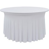 vidaXL Rastezljive navlake za stol 2 kom duge 150 x 74 cm bijele Cijene