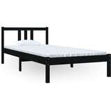  Za krevet od masivnog drva crni 90 x 200 cm | shoptok.hr