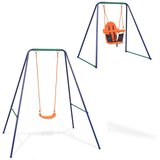 vidaXL vidaXLEnojna gugalnica in gugalnica za malčke 2 v 1 oranžne barve | Shoptok.si