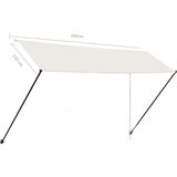  Tenda na uvlačenje s LED svjetlima 400 x 150 cm krem | shoptok.hr