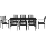  Vrtni set za objed 9 kom. Crna Čelik s prahom premazan | shoptok.hr