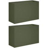  Vrtna saksija 2 kom. Maslinastozelena 80 x 40 x 50 cm - Maslinastozelena 80 x 40 x 50 cm 2 | shoptok.hr
