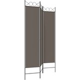Sobna pregrada s 3 panela antracit 120 x 220 cm od tkanine | Eponuda.com