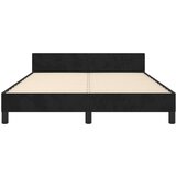 Za krevet s uzglavljem crni 140x200 cm baršunasti | shoptok.hr