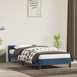 vidaXL Posteljni okvir z vzglavjem temno moder 100x200 cm žamet Cene