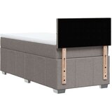 vidaXL Box spring postelja z vzmetnico taupe 90x200 cm blago | Shoptok.si
